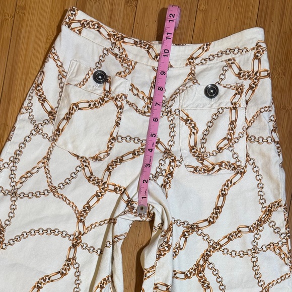 Anthropologie Maeve Chain Print Palazzo Pants Size 0 - Picture 12 of 16